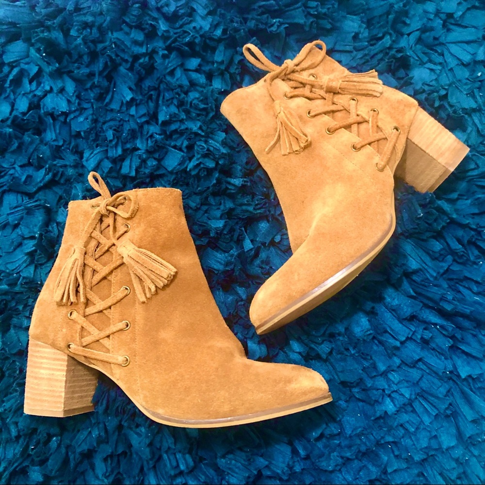 Matisse Corset Boho Suede Brown Booties